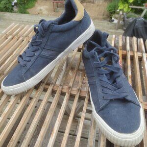 Levi's Red Tab Blue Canvas Casual Sneaker Shoes - Size 10 Men's.